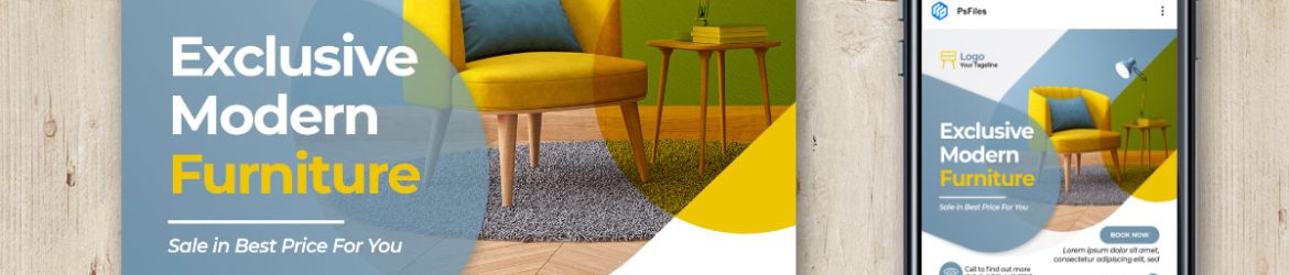 Free Instagram Post Design PSD Template for Furniture Online Store