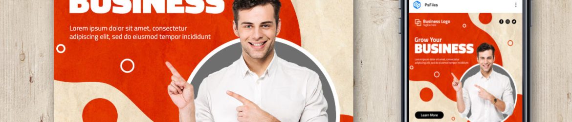 Free Instagram Post Design PSD Template for Grow Your Business