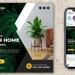 Free Instagram Post Design PSD Template Indoor Plants Shop