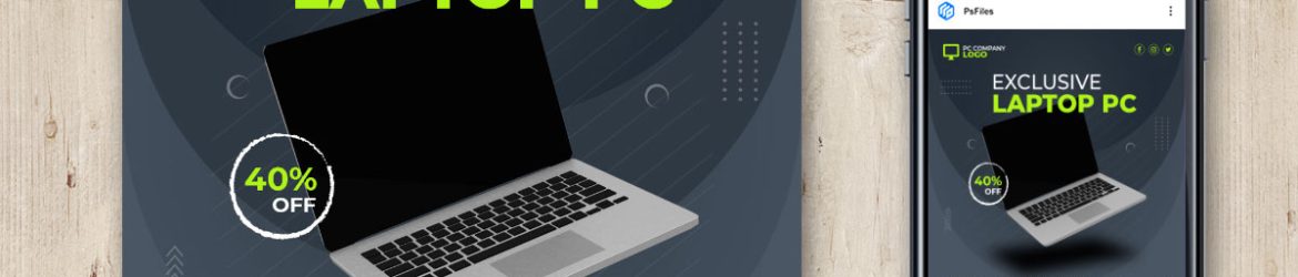 Free Instagram Post Design Template for Laptop Offer Sale