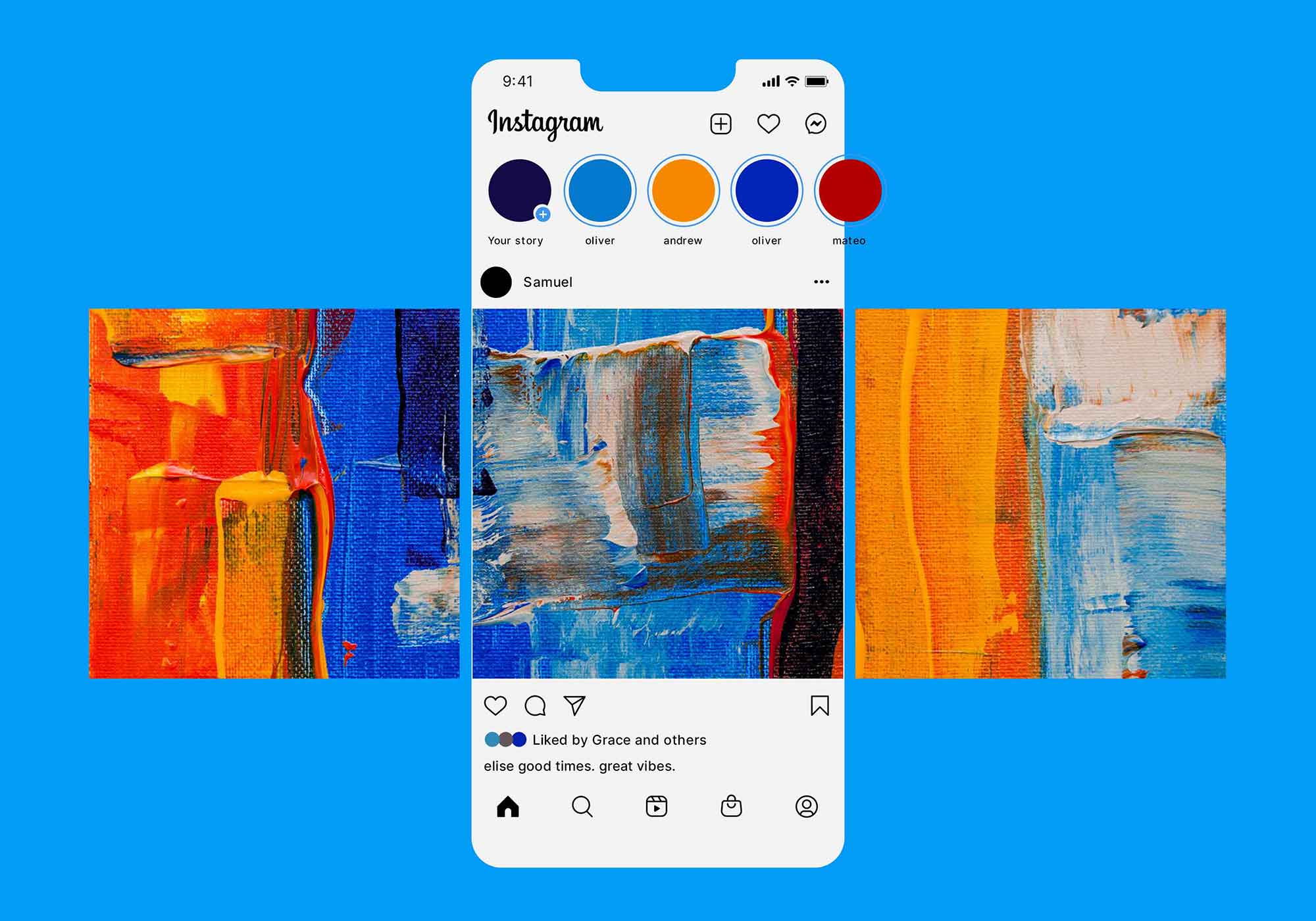 Free Instagram Post Mockup 2023 (PSD, AI)