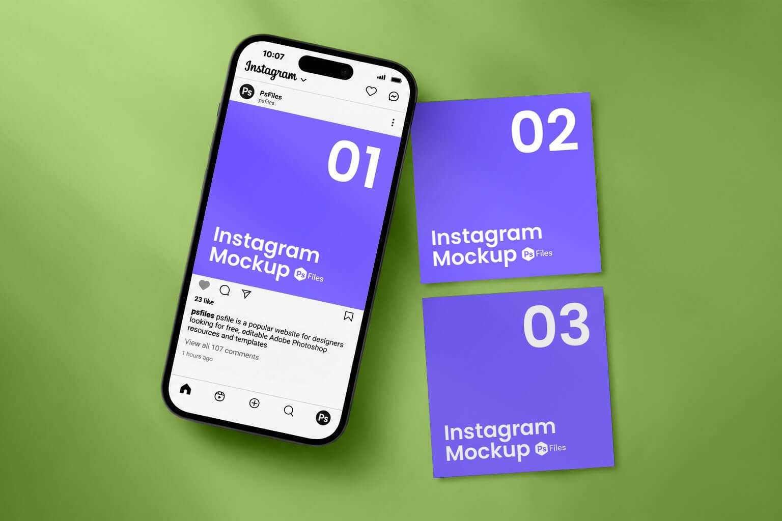 Free Instagram Post Mockup PSD With Realistic Shadow 2026