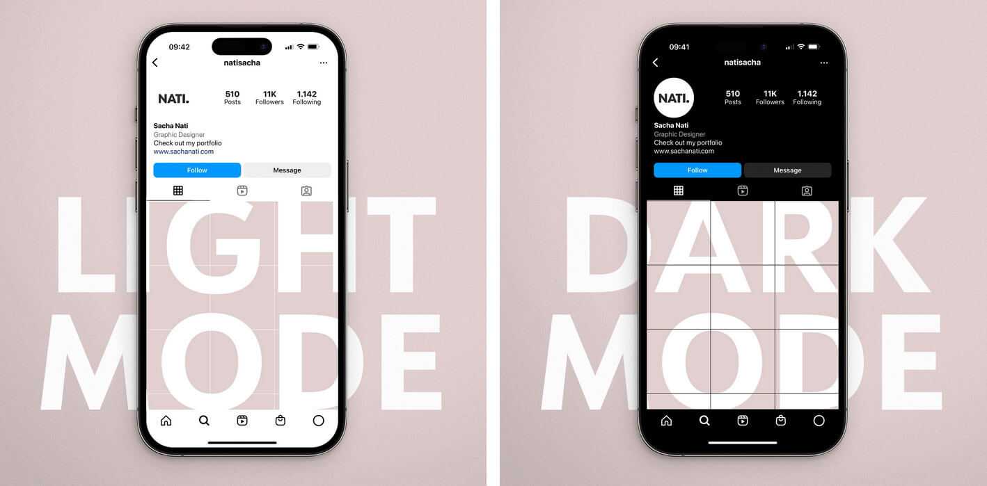 Free Instagram Profile Mockup on Phone PSD