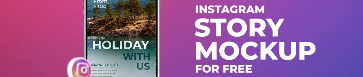 Free Instagram Story Mockup PSD