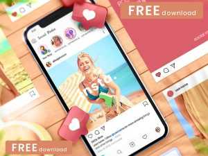 Free Instagram UI Mockups PSD - Free Photoshop PsFiles