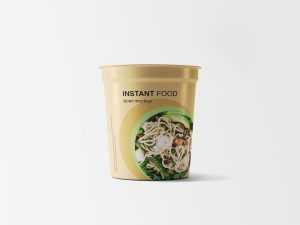 Free Instant Food Plastic Bowl Package Mockup