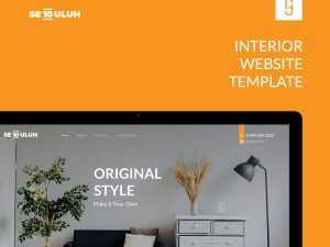 Free Interior Design Web PSD Template