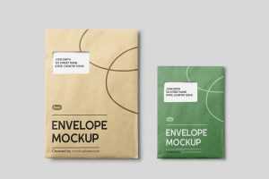 Free Invitation and Free Corporate Envelope Mockup