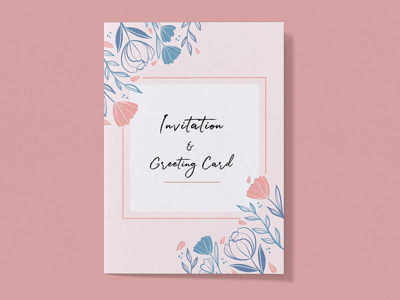 Free Invitation and Greeting Card Mockup