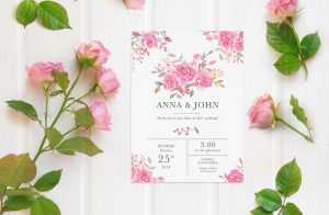 Free Invitation Card Mockup PSD