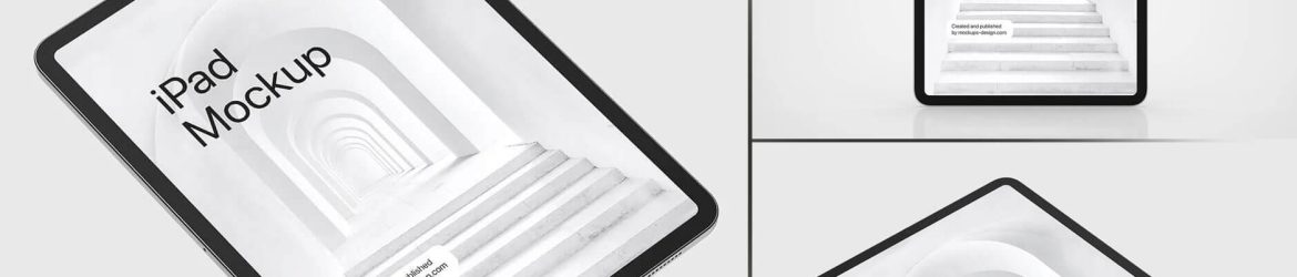 Free iPad Mockup PSD set for Ebook Publishers PSD