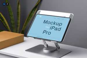 Free iPad Pro in Dock Mockup