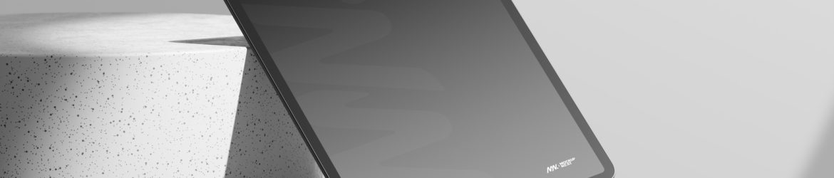 Free iPad Pro Mockup On Round Podium