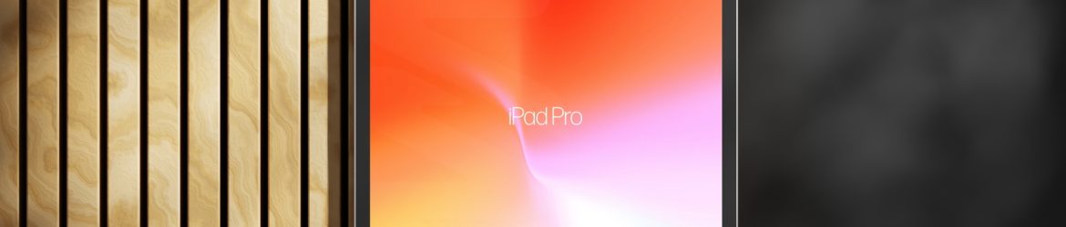 Free iPad Pro Mockup On Wood
