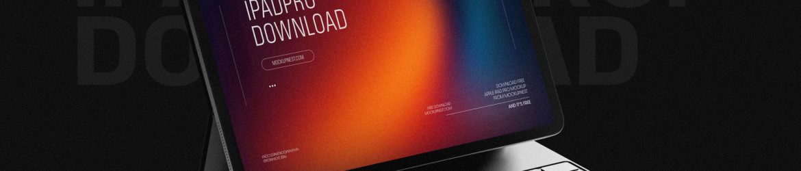 Free iPad Pro Mockup With Magic Keyboard