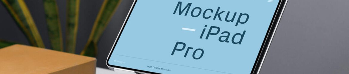 Free iPad Pro On Dock Stand Mockup PSD