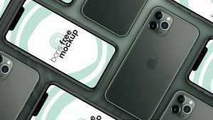 Free iPhone 11 Pro Flatlay Mockup PSD