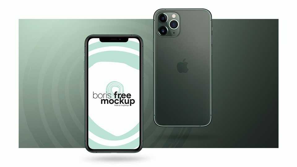 Free iPhone 11 Pro Max Mockup PSD