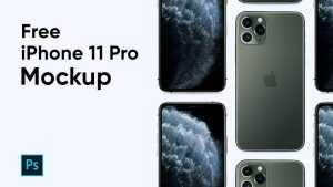 Free iPhone 11 Pro Mockup PSD