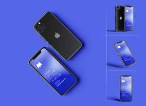 Free iPhone 11 Pro Mockup PSD Set (5 Files)