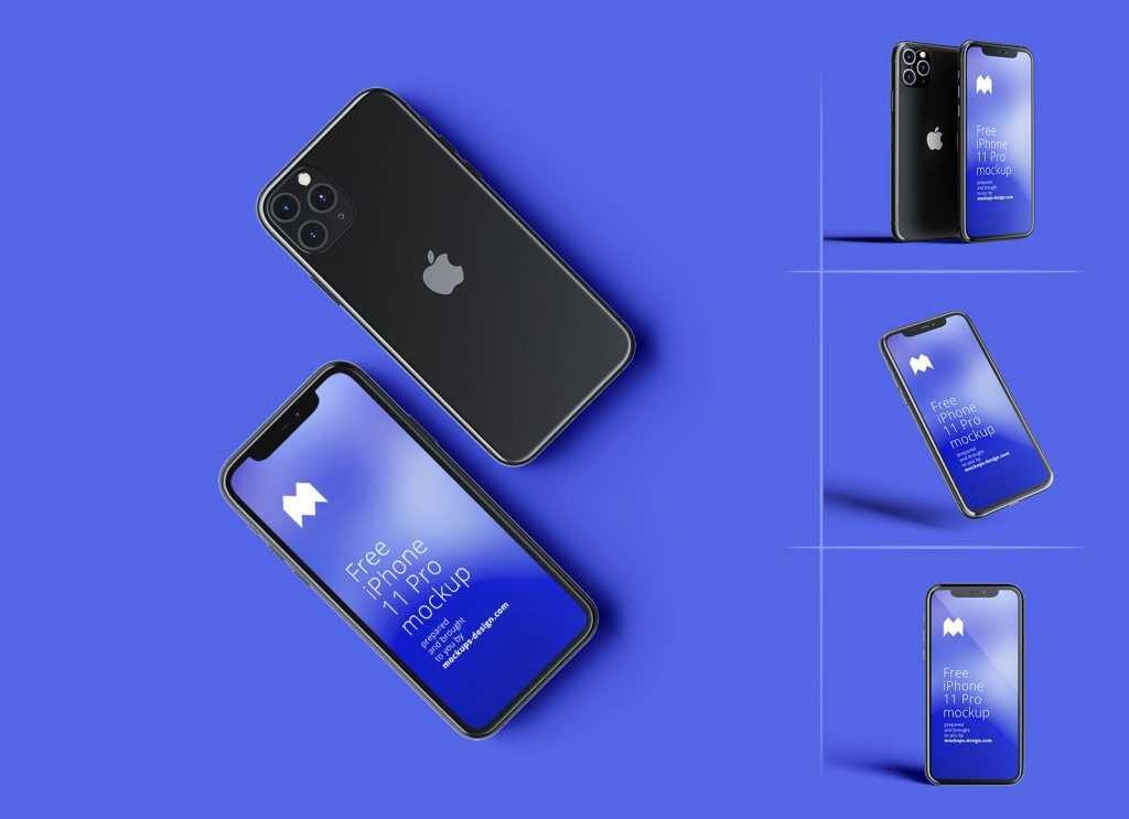 Free iPhone 11 Pro Mockup PSD Set (5 Files)