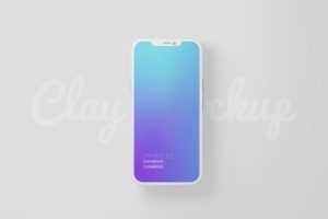 Free iPhone 12 Minimal Clay Mockup