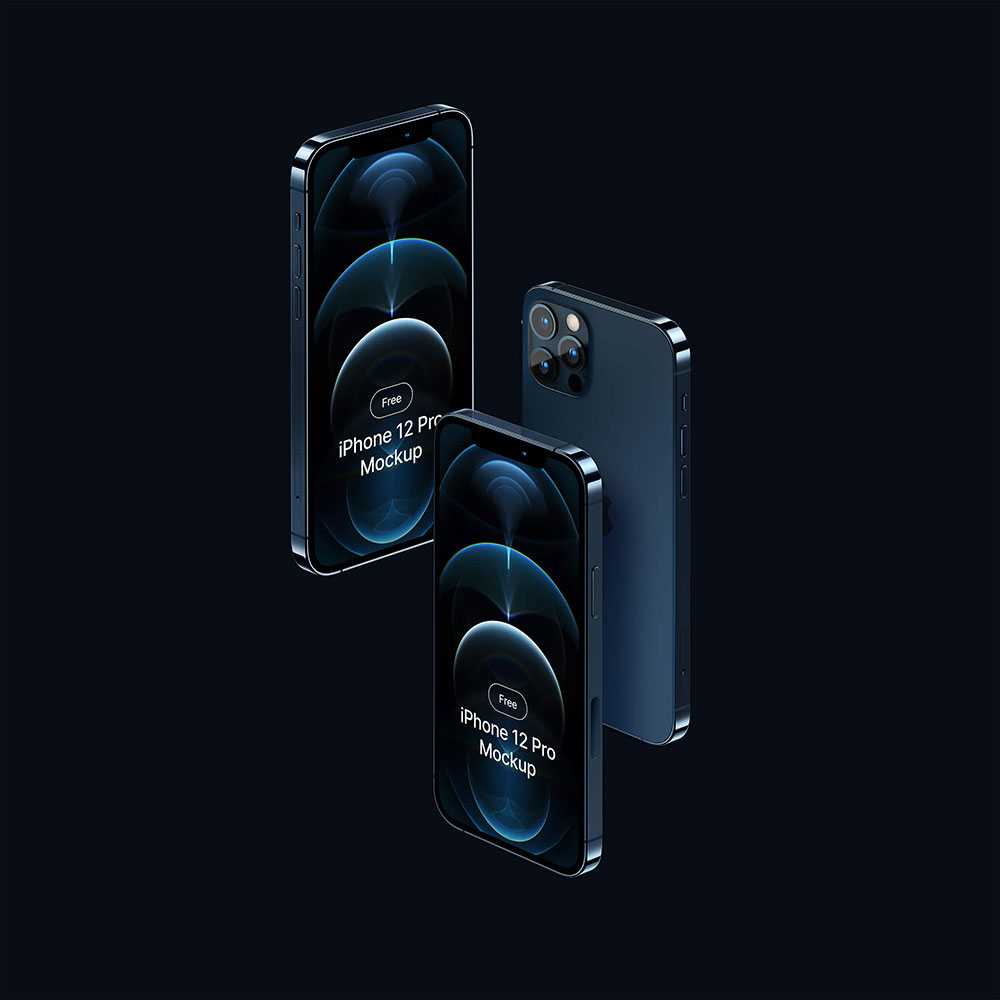 Free iPhone 12 Pro Mockup PSD PSD