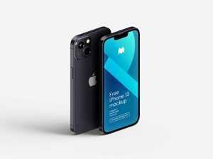 Free iPhone 13 Mockups 6 PSD set