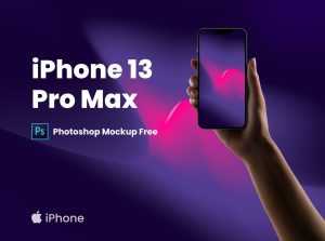 Free iPhone 13 Pro Max PSD Mockup