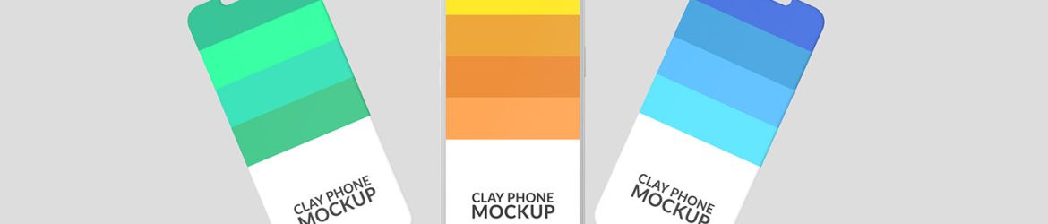 Free iPhone 13 Pro Mockup Clay PSD