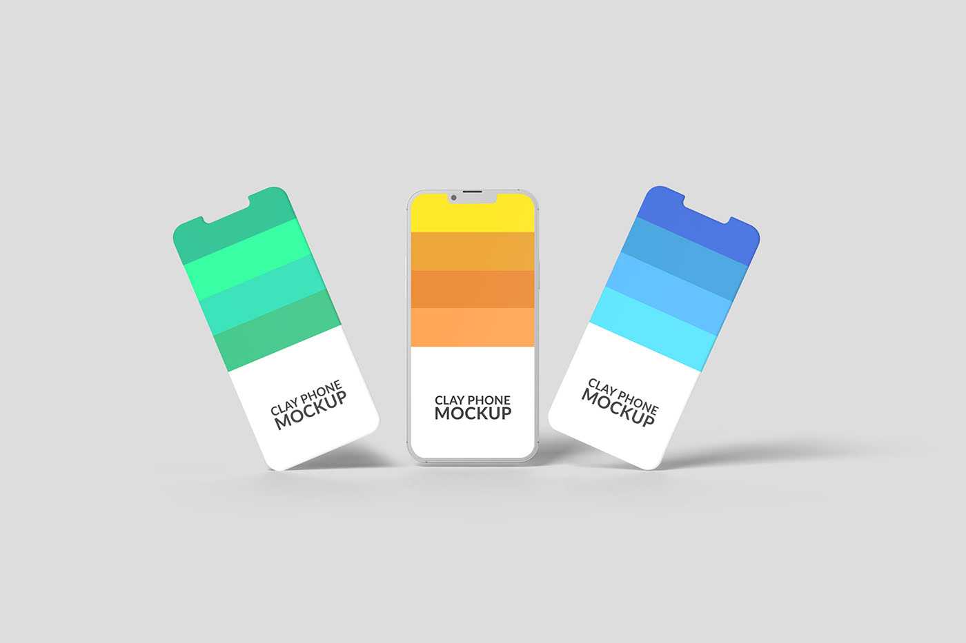 Free iPhone 13 Pro Mockup Clay PSD