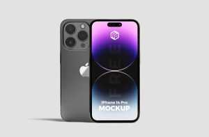 Free iPhone 14 Max Pro Mockup PSD
