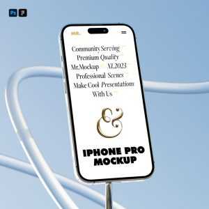 Free iPhone 14 on Tripod Mockup