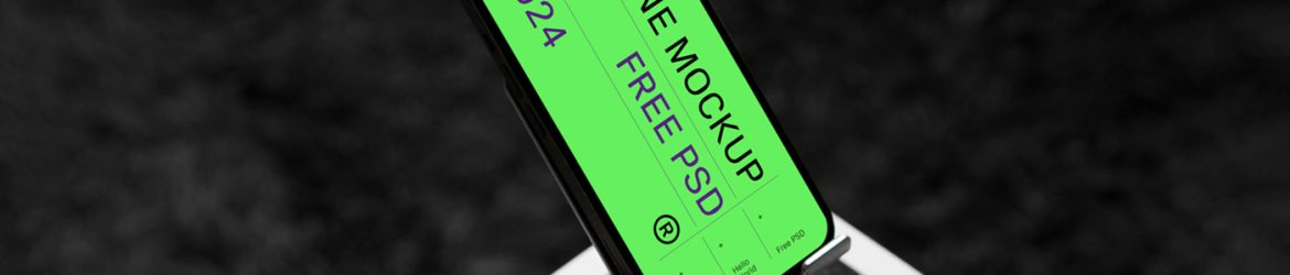 Free iPhone 14 Pro in Dock Mockup