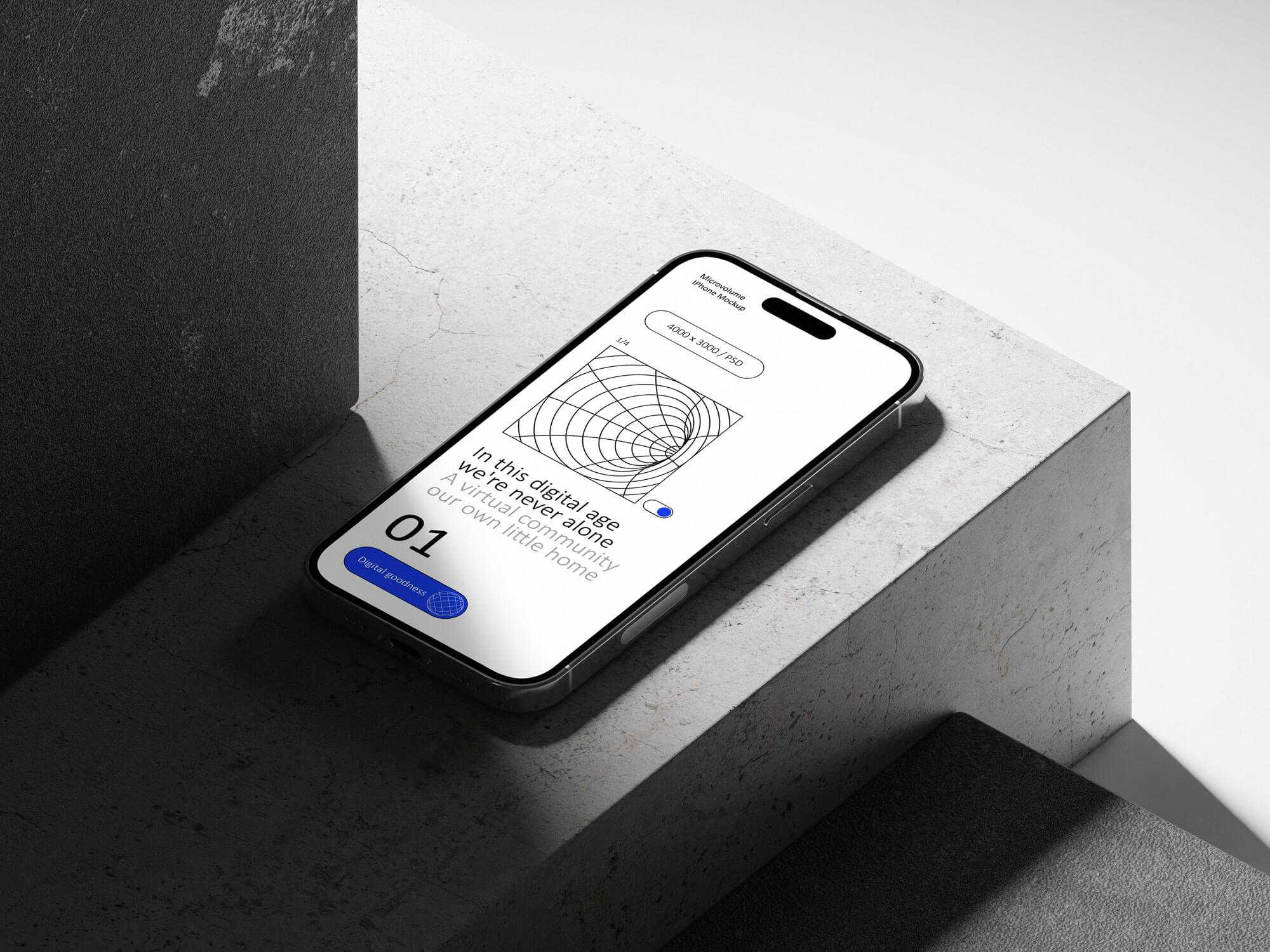 Free iPhone 14 Pro Mockup PSD