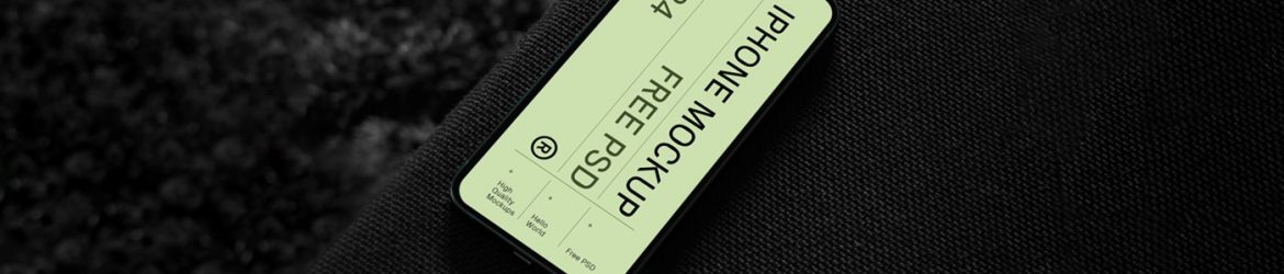 Free iPhone 14 Pro on Sofa Mockup
