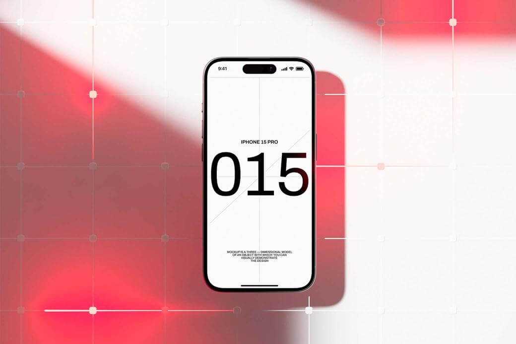 Free iPhone 15 Mockup PSD