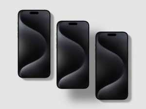 Free iPhone 15 Mockups PSD set