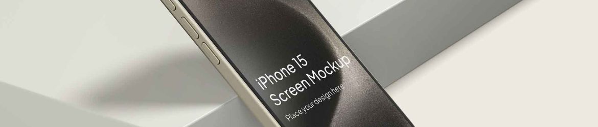 Free iPhone 15 Pro Max Mockup in PSD