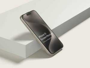 Free iPhone 15 Pro Max Mockup in PSD