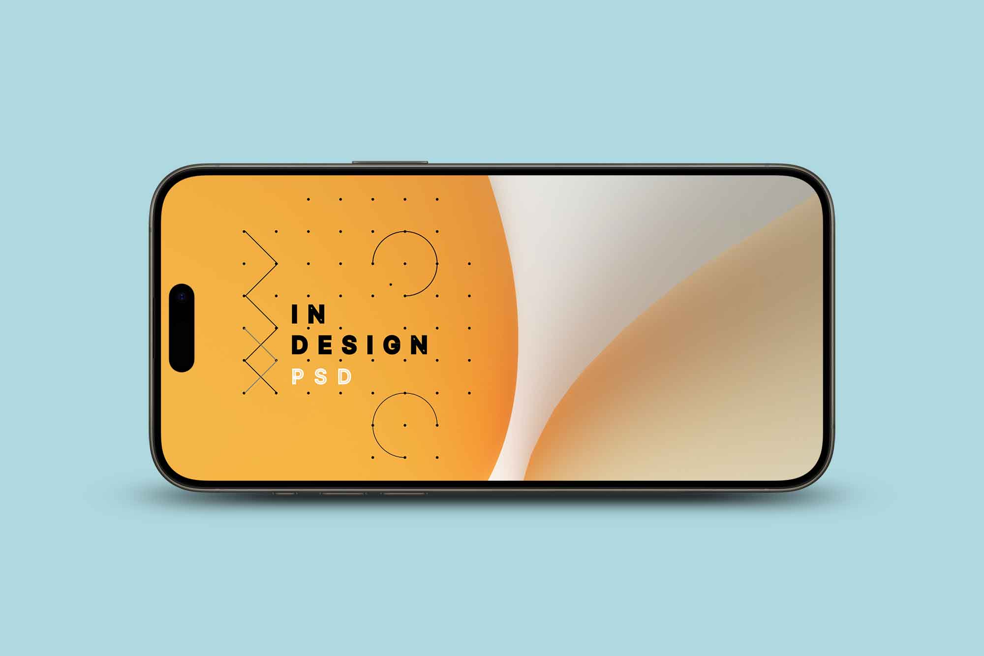 Free iPhone 15 Pro Max Mockup PSD