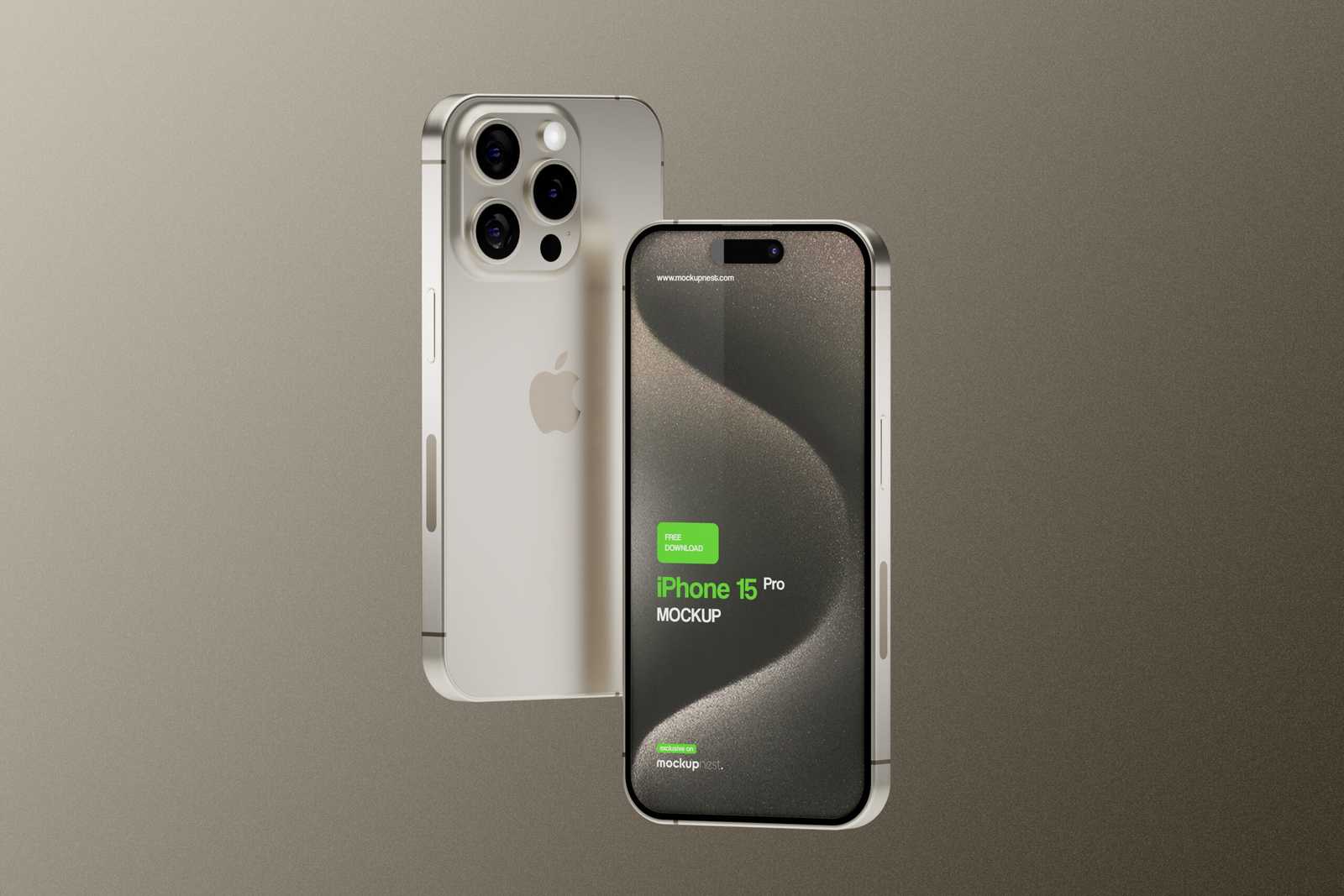 Free iPhone 15 Pro Mockup