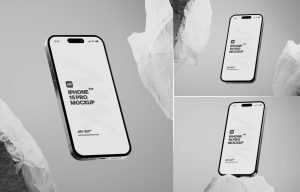 Free Iphone 15 Pro Mockups With White Rock