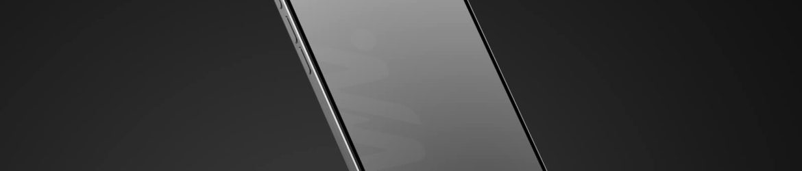 Free iPhone 15 Pro On Rock Mockup PSD