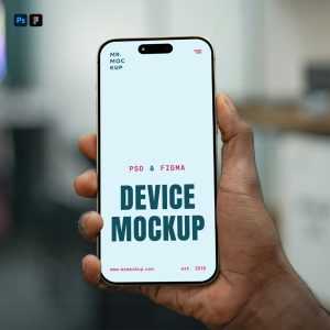 Free iPhone 16 Pro in Hand Mockup