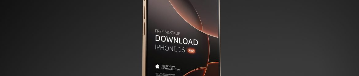 Free iPhone 16 Pro Mockup Desert Titanium Color