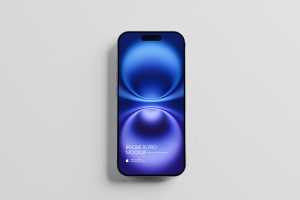 Free iPhone 16 Pro Mockup From Top View