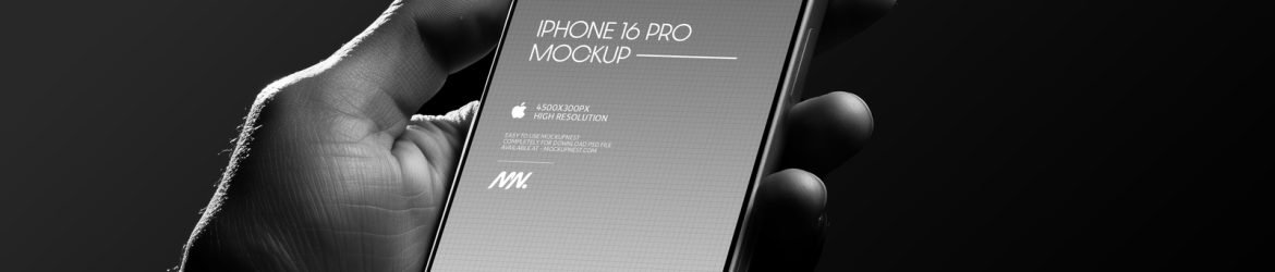 Free iPhone 16 Pro Mockup Holding By Hand
