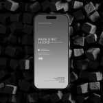 Free iPhone 16 Pro Mockup On Cube Stones