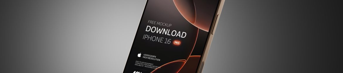 Free iPhone 16 Pro Mockup On Rock